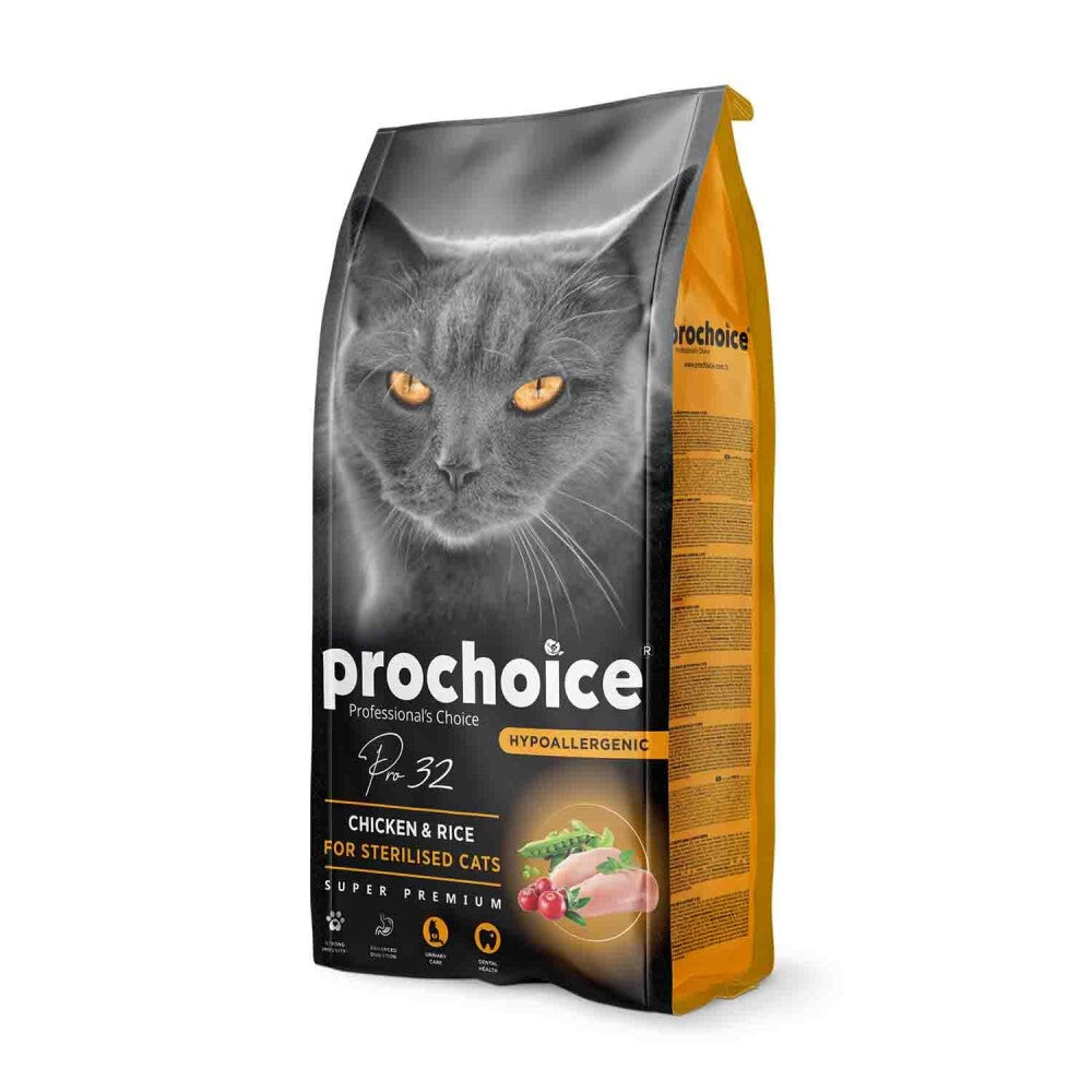 Prochoice Pro 32 Tavuklu Kısırlaştırılmış Yetişkin Kedi Maması 15 KG | SRC: Barcode: 8681465601005